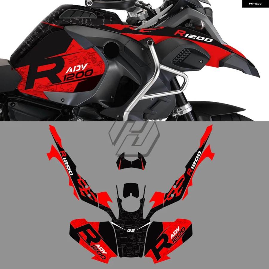 並行輸入品バイク デカール キット ケース BMW R1200GS アドベンチャー R1200 ADV 2014-2017_6
