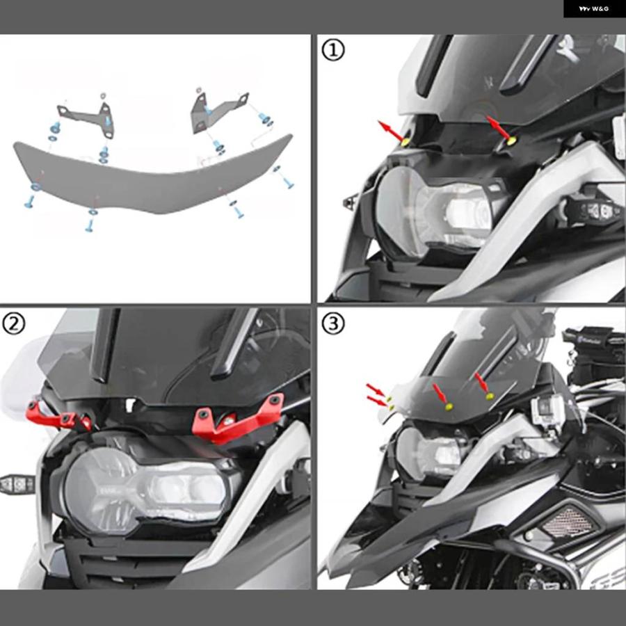 並行輸入品バイク ウィンドシールド ウィンドデフレクター フロントスクリーン アクセサリー BMW R1200GS R1200GS_6