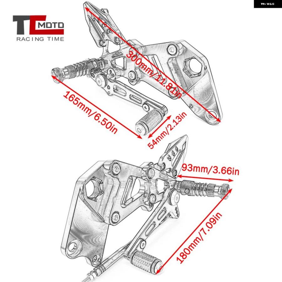 並行輸入品オートバイ フットレスト リアセット KTM RC390 RC200 RC125 200 2014 -2020 - 23_9
