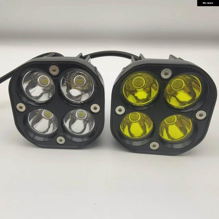 並行輸入品オートバイ LEDオフロード ヘッドライト アウター埋め込み ヘッドライト カスタム フォグランプ 作業補助用スクエアラの画像
