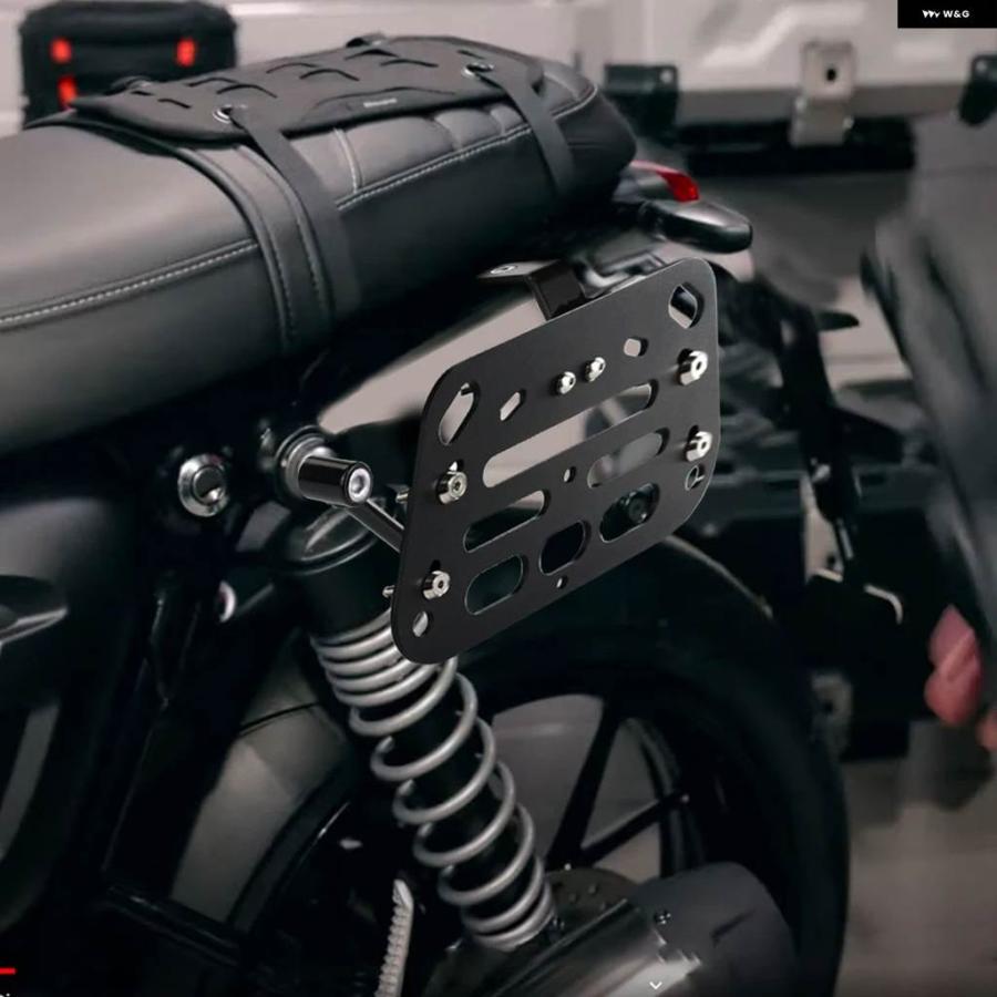 並行輸入品トライアンフ SPEED TWIN 1200 2019 - 22 - 2025 バイク サイドパニアラック サドルバッグ_5