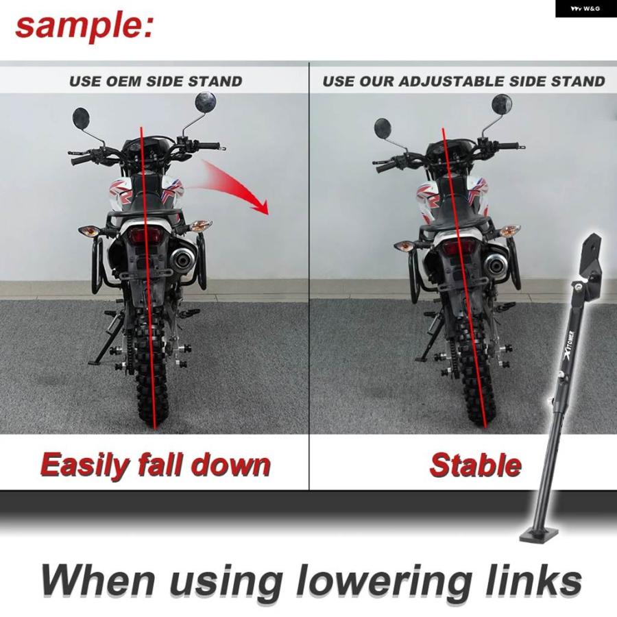 並行輸入品スズキ RM-Z250 2007-2013 RM-Z 450 2005-2007 オートバイ キック スタンド サイドの画像
