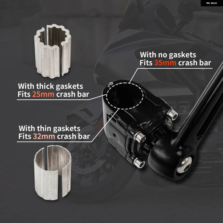 並行輸入品オートバイ 25MM 32MM 35MM 調整可能 フットレスト フットペグ マウント ホンダ ゴールドウィング 180の画像