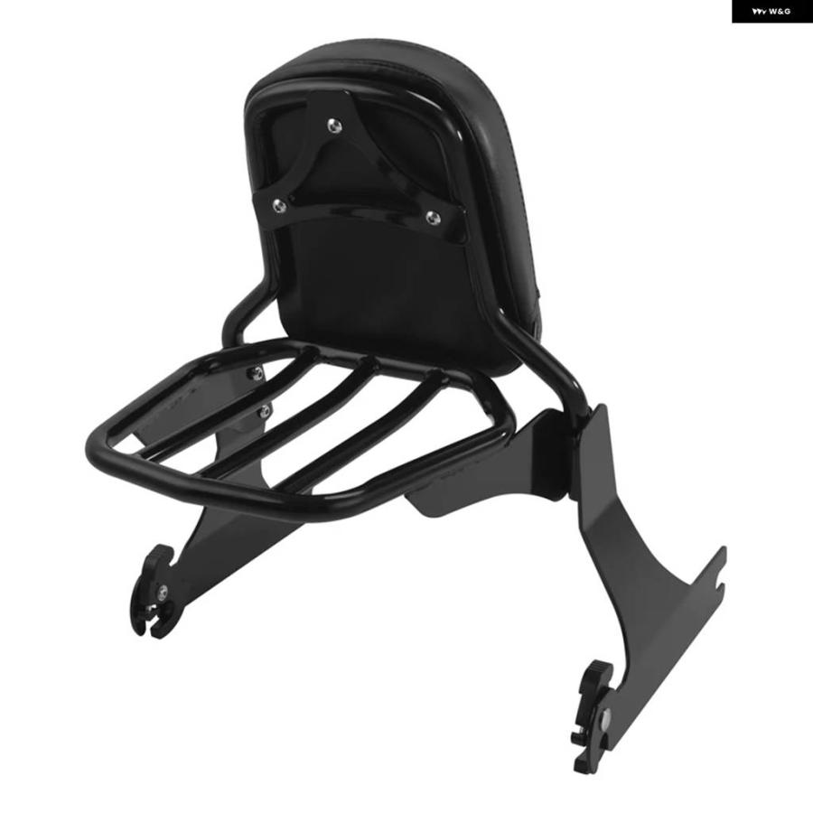 並行輸入品ハーレー ソフテイル ブレイクアウト 2013-2017 CVO FXSBSE用 ブラック バックレスト シーシーバー_4