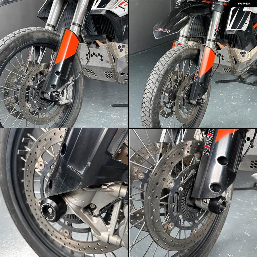 並行輸入品ホイールアクスルスピンドル フォーク スライダー クラッシュ プロテクター 1050 1090 1190 790 890アドベンチャー/R 1290スーパーアドベンチの画像
