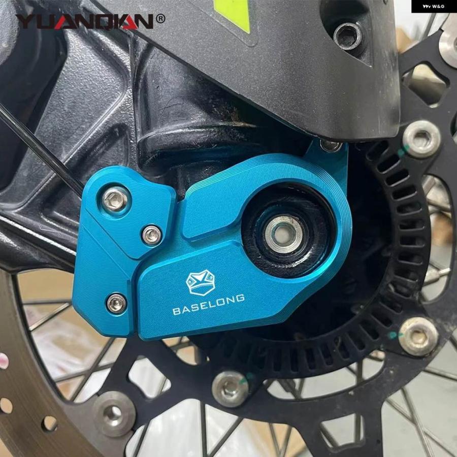 並行輸入品450MT 2024 2025 CFMOTO IBEX450 450 MT IBEX 450 フロントABSセンサーガードセット 左右ロワー フォーク シュー プロテクターの画像