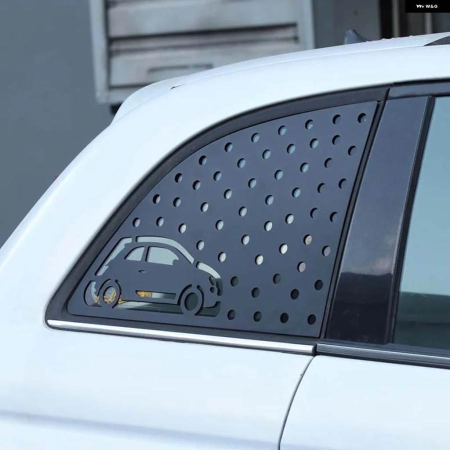 並行輸入品】フィアット 500 2007-2025 アルミ ブラック リア三角