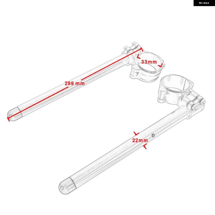 並行輸入品33MM バイク クリップオン ハンドルバー 7/8インチ チューブ ホンダ CM400A オートマチック/CM400Cの画像