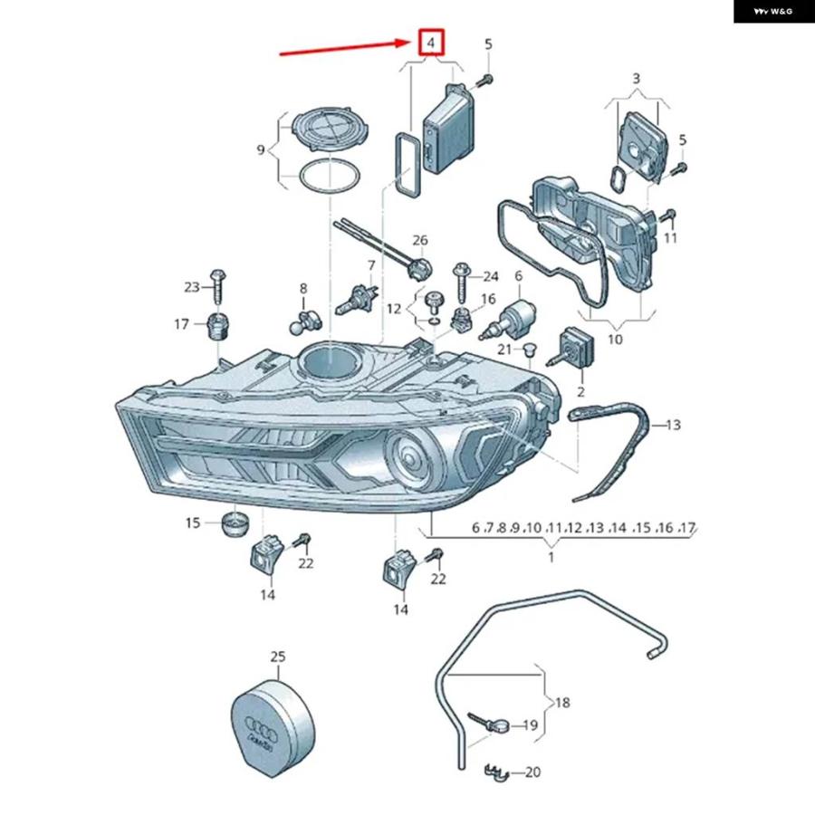 並行輸入品2個 車用 キセノン ヘッドライト デイタイム ランニングライト LED ボード E243951 4M0941475 2の画像