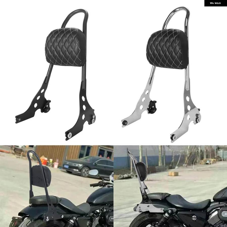 並行輸入品バイク リアパッセンジャーバックレスト パッド シーシーバー クッション ハーレー スポーツスター XL883 1200