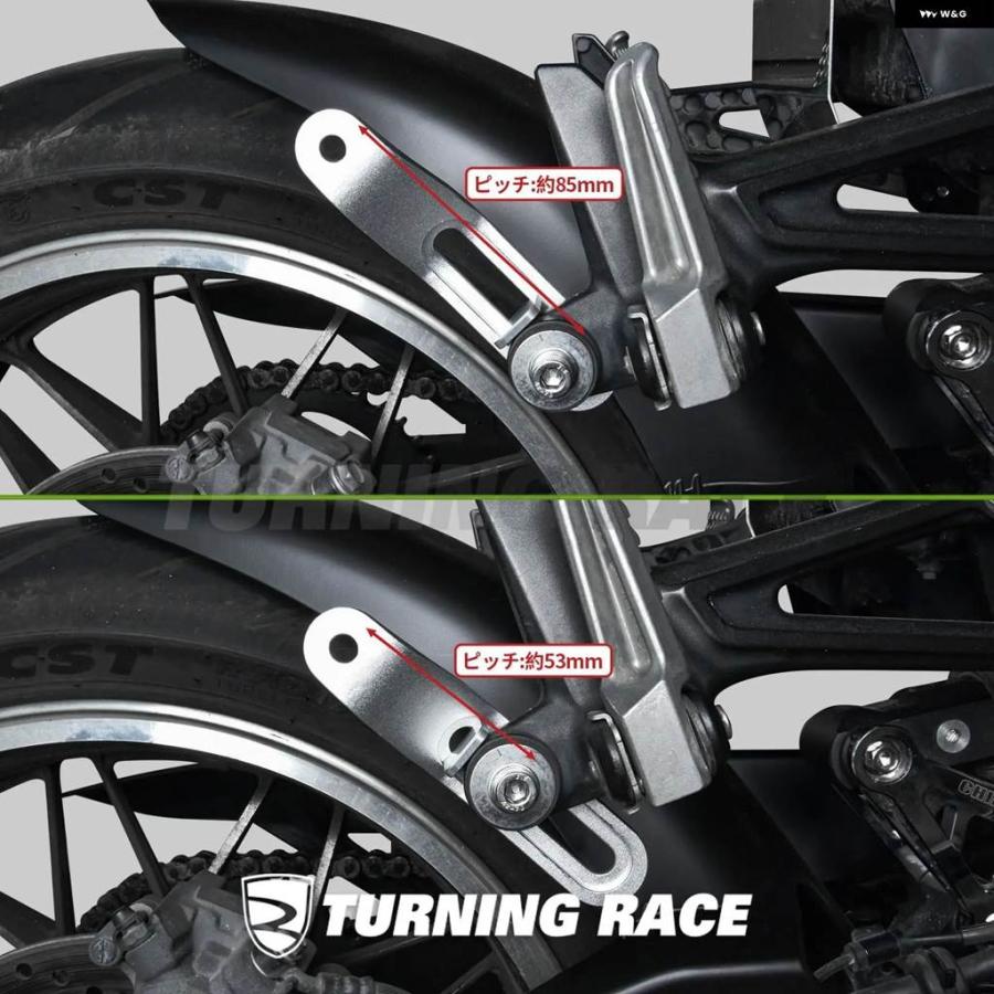 並行輸入品カワサキ Z900RS / CAFE 2018 調整式エキゾースト ステー ブラケット エキゾースト CNC アルミ マ_3