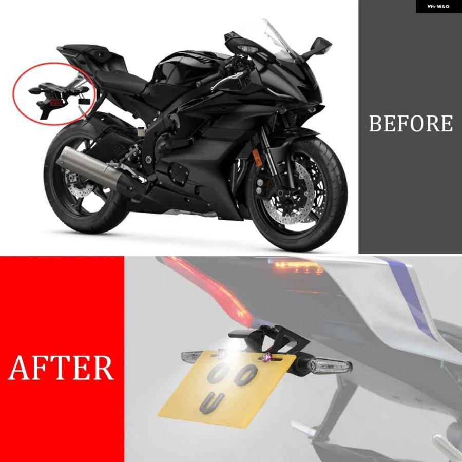 並行輸入品テールタイディ LED ウィンカー ヤマハ YZF-R6 2006/12/01-2023 フェンダーエリミネーター  カの画像