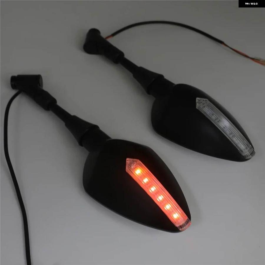並行輸入品ミラー リアビュー LED ホンダ ヤマハ スズキ ほとんど オートバイ スタンダード 8/10MM メトリックネジブラ_2