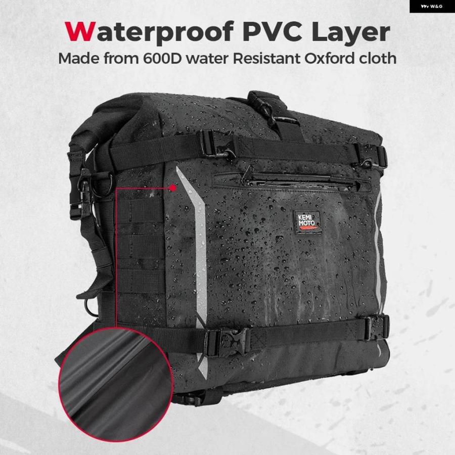 並行輸入品バイク サドルバッグ 18L 防水 サイドバッグ ホンダ CT125 トレイル 125 レブル カワサキ エリミネーター_3