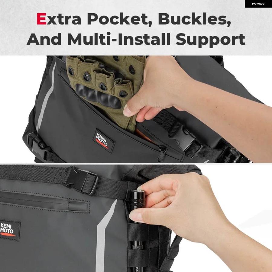 並行輸入品バイク サドルバッグ 18L 防水 サイドバッグ ホンダ CT125 トレイル 125 レブル カワサキ エリミネーター_4