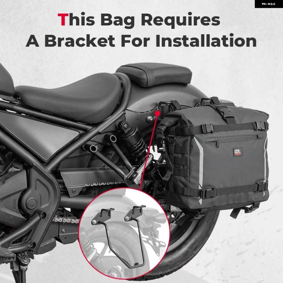 並行輸入品バイク サドルバッグ 18L 防水 サイドバッグ ホンダ CT125 トレイル 125 レブル カワサキ エリミネーター_5