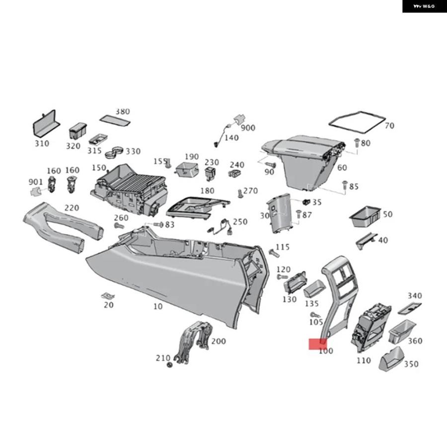 並行輸入品リアコンディショニング エアベント フレーム トリム A/C グリル アウトレット アセンブリ A1666807003_5