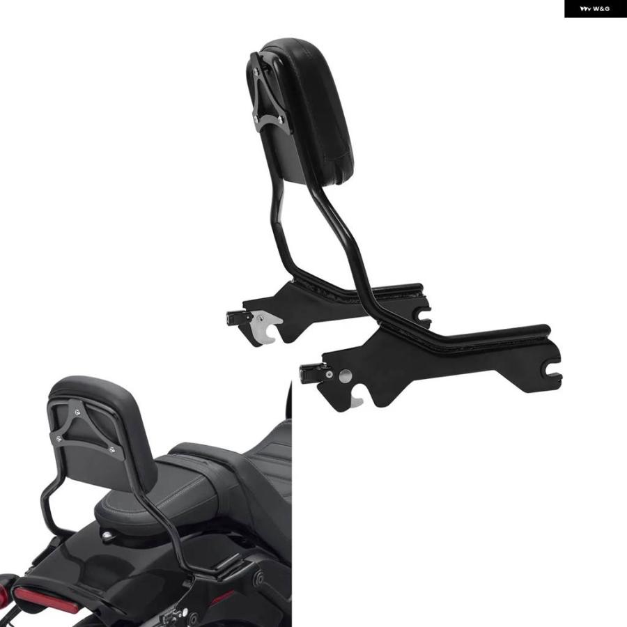 並行輸入品バイク シーシーバー バックレスト ラゲッジラック ハーレー ファットボーイ FLFB FXBR FLFBS FXBRSの画像