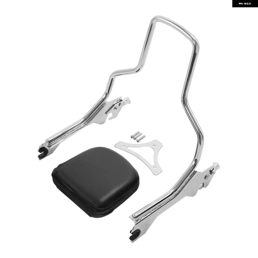 並行輸入品バイク シーシーバー バックレスト ラゲッジラック ハーレー ファットボーイ FLFB FXBR FLFBS FXBRSの画像