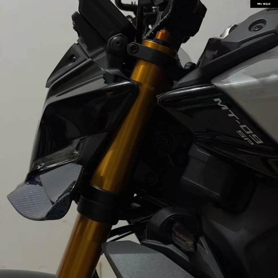 並行輸入品カーボン ヤマハ MT-09 オートバイ ダウンフォース ウィングレット エアロダイナミック ウィング フロントスポイラの画像