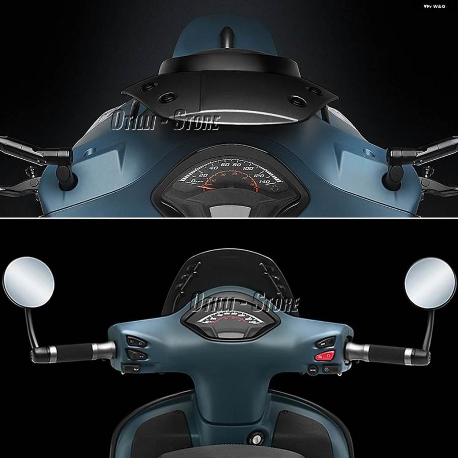 並行輸入品バイク アルミ ウインドシールド GTS300 ウインドスクリーン VESPA GTS300 SUPER SUPER 2018 - 22_3