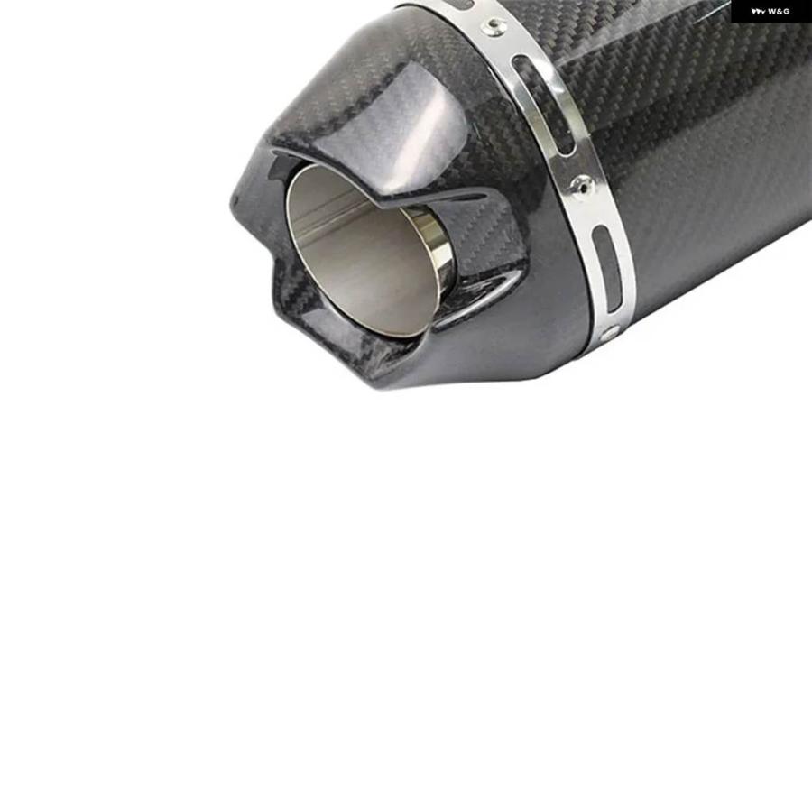 並行輸入品38-51MMカーボン バイク エキゾースト 汎用 470MM長 マッフル パイプ CB400 CB600 CBR600_2