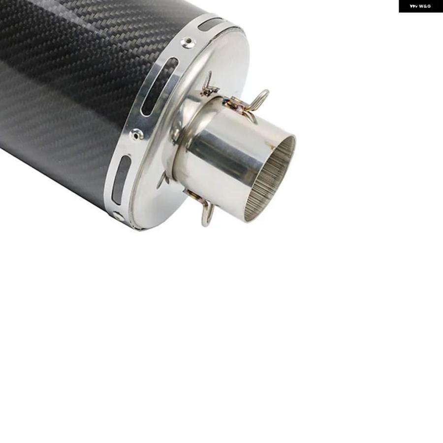 並行輸入品38-51MMカーボン バイク エキゾースト 汎用 470MM長 マッフル パイプ CB400 CB600 CBR600_3
