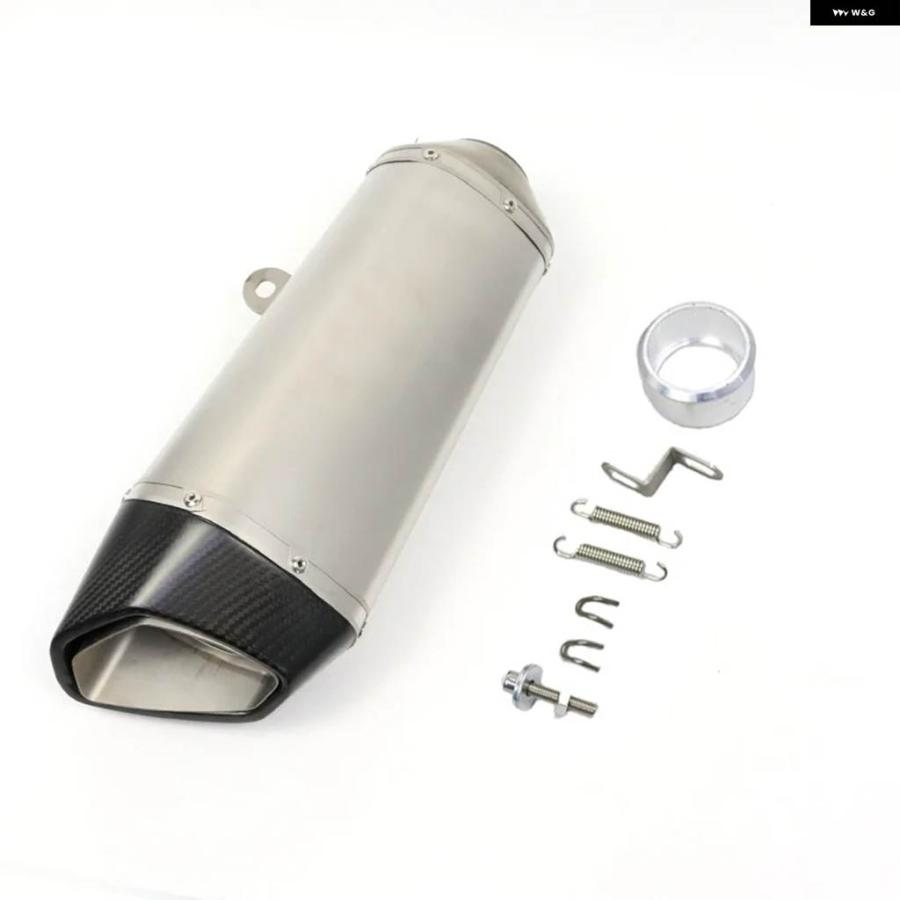 並行輸入品60MM バイク 排気GPマフラー 405MMビッグ パイプ ステンレス カーボン 600CC ヤマハ R1 R6 R3_6