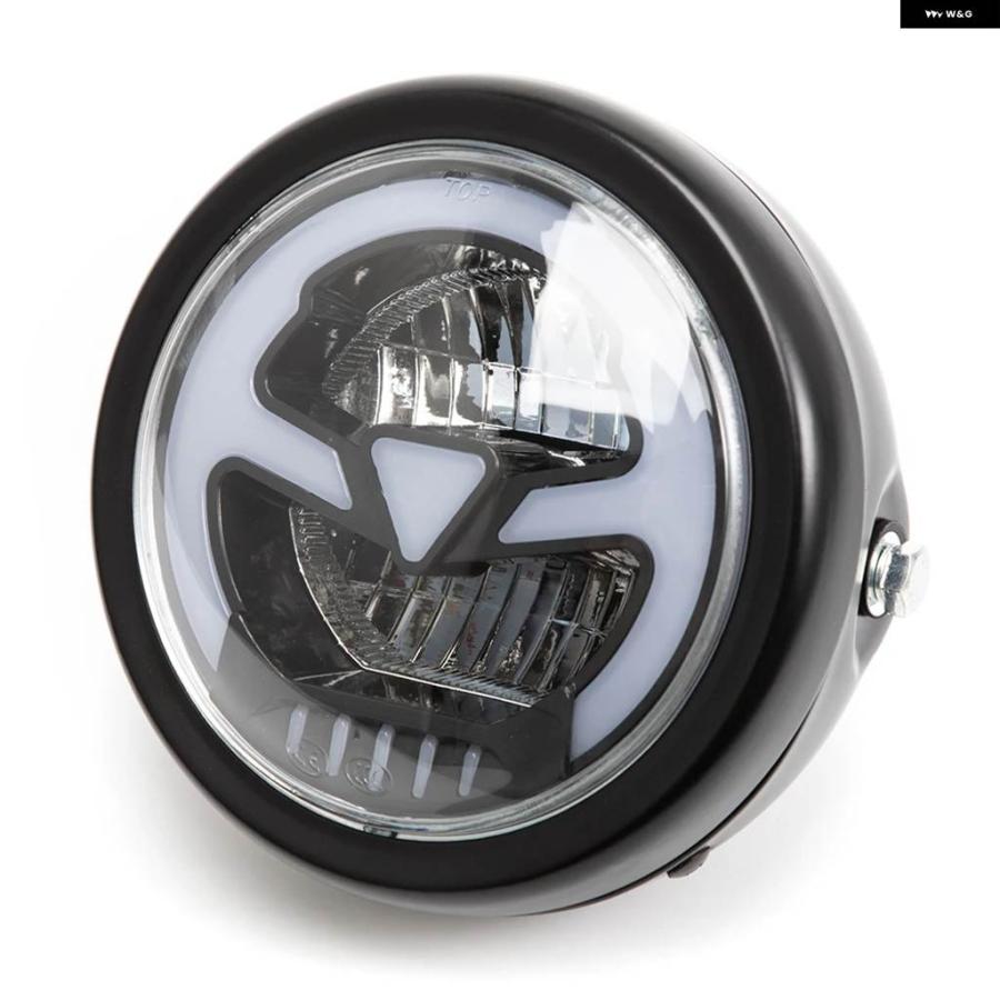 並行輸入品6.5インチ バイク LED ヘッドライト ハイロービームDRL ハーレー カフェ用 BMW R1200GSアドベンチャー用レーサーの画像