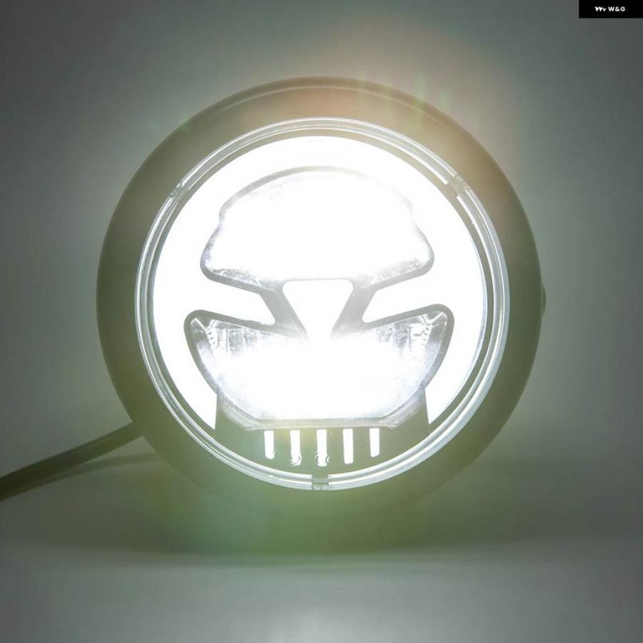 並行輸入品6.5インチ バイク LED ヘッドライト ハイロービームDRL ハーレー カフェ用 BMW R1200GSアドベンチャー用レーサーの画像