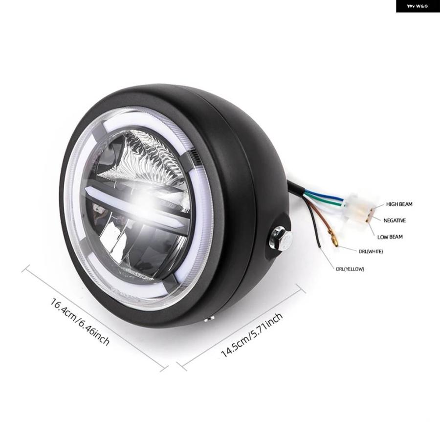 並行輸入品BMW 6.5インチ LED ヘッドライト ラウンド ヘッドライト BMW K100RSR100RSR1200C R1200GS R1200R R1200RTの画像