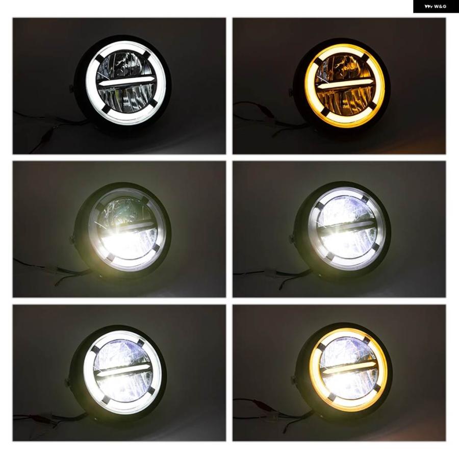 並行輸入品BMW 6.5インチ LED ヘッドライト ラウンド ヘッドライト BMW K100RSR100RSR1200C R1200GS R1200R R1200RTの画像