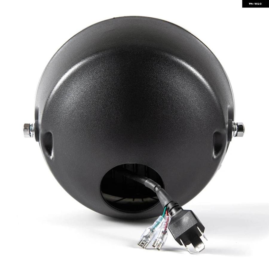 並行輸入品ラウンド7.5インチ オートバイ ヘッドライト ハイロービーム ヘッドランプ バルブ DRLエンジェルリング付き ハーレー スポーツスター_3