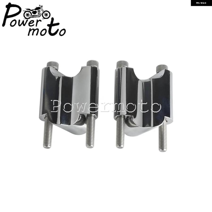 並行輸入品25MMバークランプ マウント ボルトライザー 1インチ ハンドルバー ライザー 2インチライザーエクステンションブロック ハーレー スポーツスタの画像
