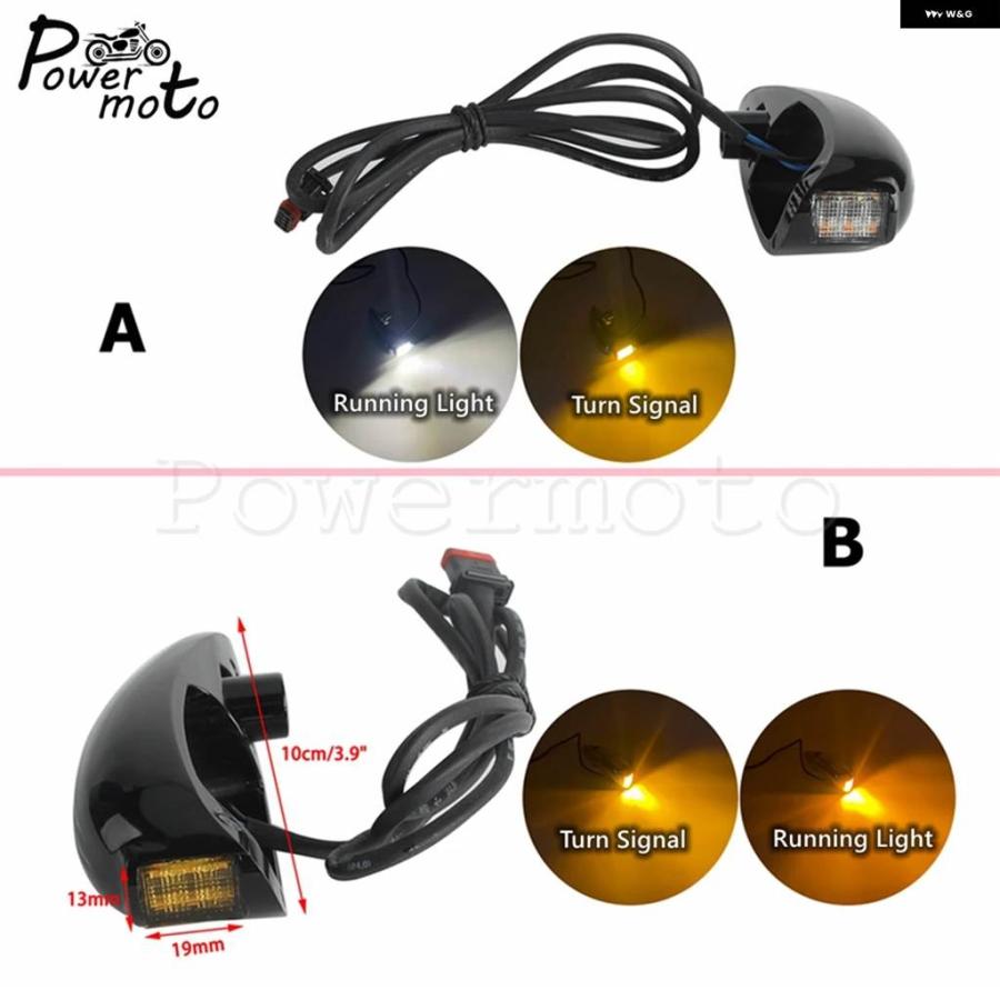 並行輸入品ハーレー ロードグライド FLTRX FLTRU FLTRK フロントウィンカー LED インジケーター ランニング ウインカーランプ バイク ミニシグナル 2015