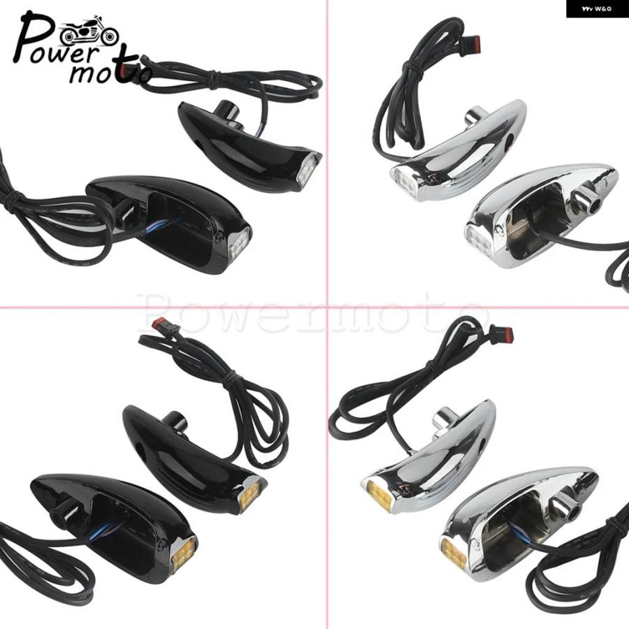 並行輸入品ハーレー ロードグライド FLTRX FLTRU FLTRK フロントウィンカー LED インジケーター ランニング ウインカーランプ バイク ミニシグナル 2015