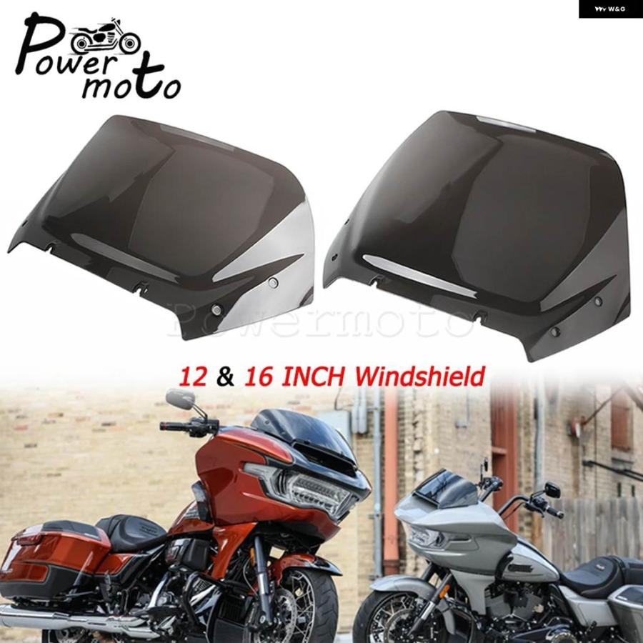 並行輸入品ハーレー CVO ロードグライド 2024年型 バイク 風よけ フェアリング スクリーンポリカーボネート用12-16インチ フロントガラス_5