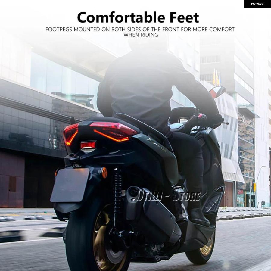 ブランド登録なし - 並行輸入品X-MAX 2017 - 2023年 ヤマハ XMAX 125 250 300 400 新 自動二輪車 本塁 スキッド押しとどめるペダル本塁 フットレスト フット パッド 2018