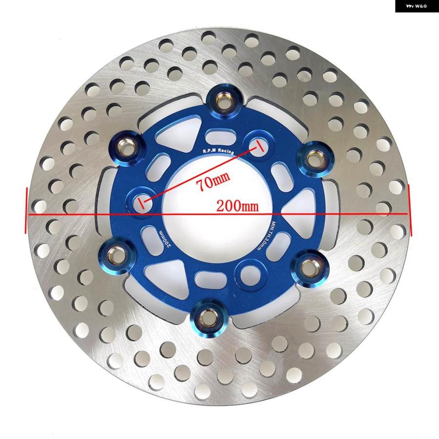 並行輸入品回転数 外径 200MM 220MM 2タイプ 1ピース フローティングディスク オートバイ ブレーキ リアディスクブレーキ パッドの画像