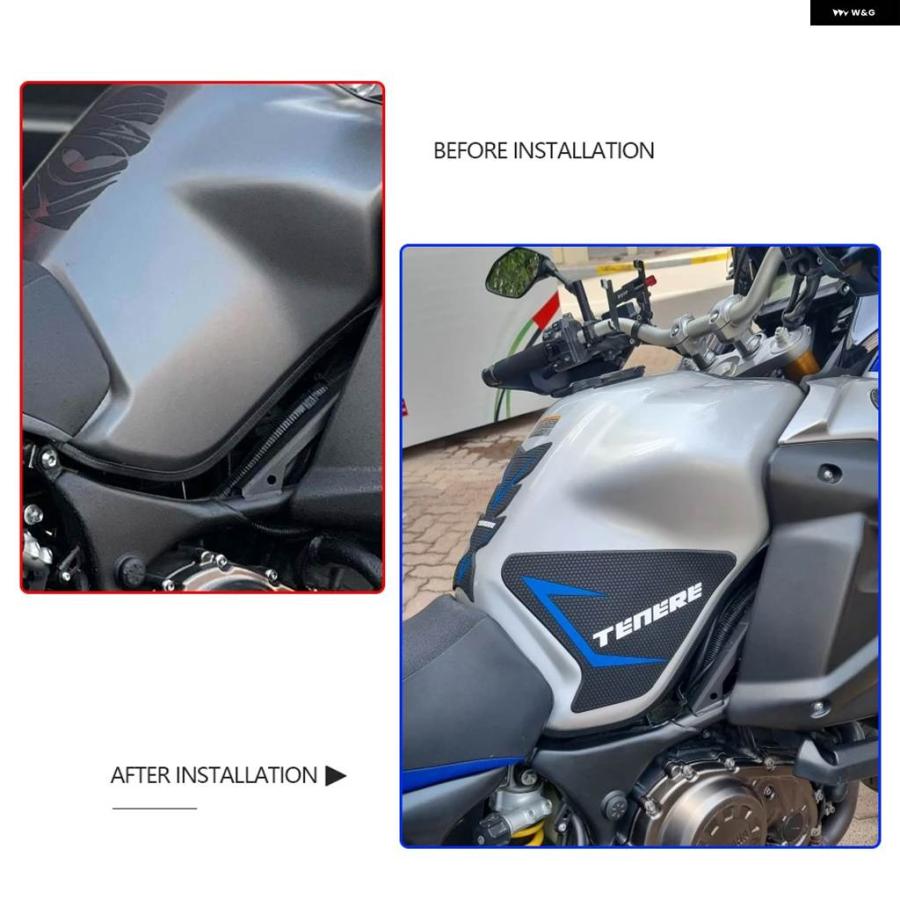 並行輸入品バイク タンク パッド ステッカー サイドトラクション 滑り防止 デカール ヤマハ スーパー テネレ XT1200Z XTZ1200 2010-2022の画像