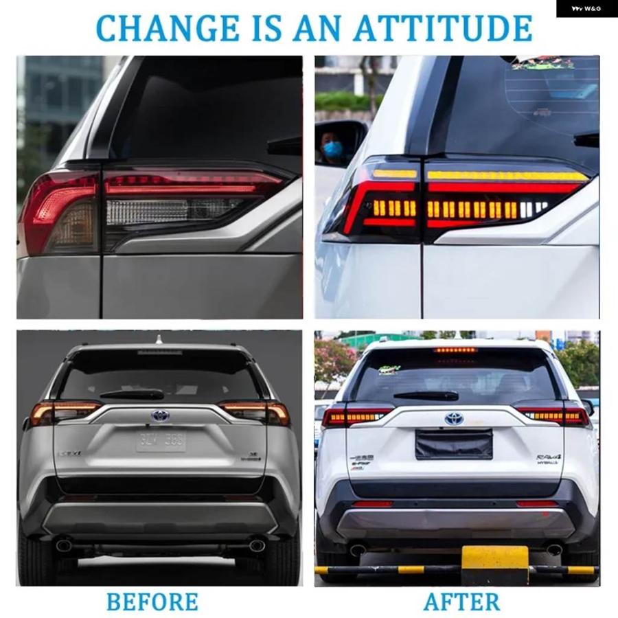 並行輸入品 LED テールライト トヨタ RAV4 2019-2024 LEDリアランニングランプ ブレーキランプ リバース ダイナミックウィンカーの画像