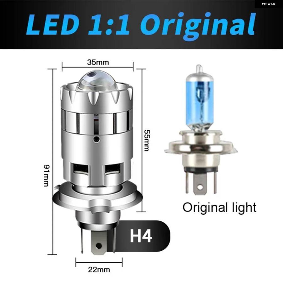ブランド登録なし - 並行輸入品 スズキ SV650 自動二輪車 H4 LED 水晶体 前照灯 レトロ ハイロービーム エンデューロ HS1 9003 モト 向こう正面照明ランプ