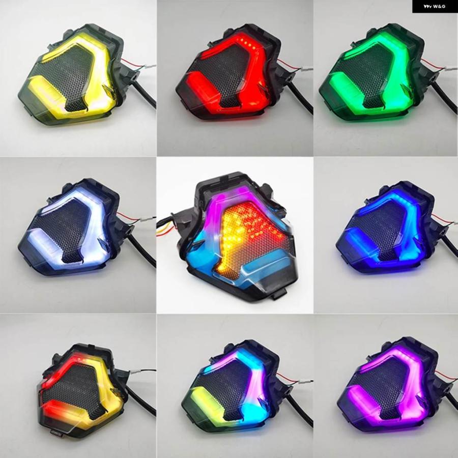 並行輸入品 バイク LED テールライト モト リア ブレーキライト インジケーター ランプ ヤマハ MT03 MT25 2014-2020 R3 R25 2013-2020 MT07の画像