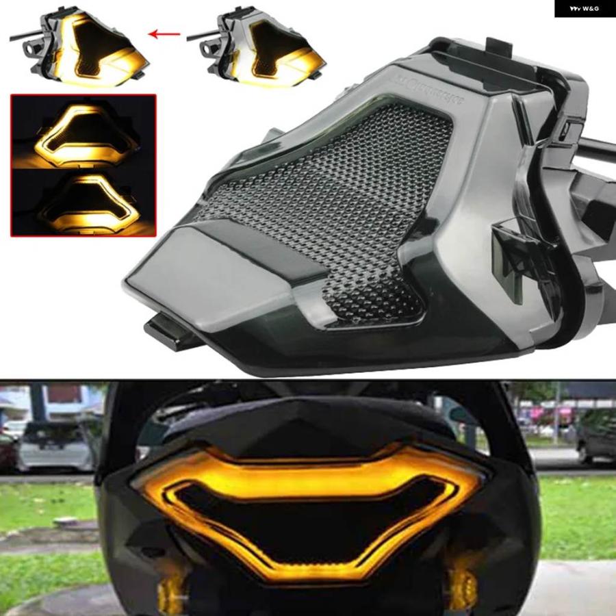 並行輸入品 バイク LED テールライト モト リア ブレーキライト インジケーター ランプ ヤマハ MT03 MT25 2014-2020 R3 R25 2013-2020 MT07の画像