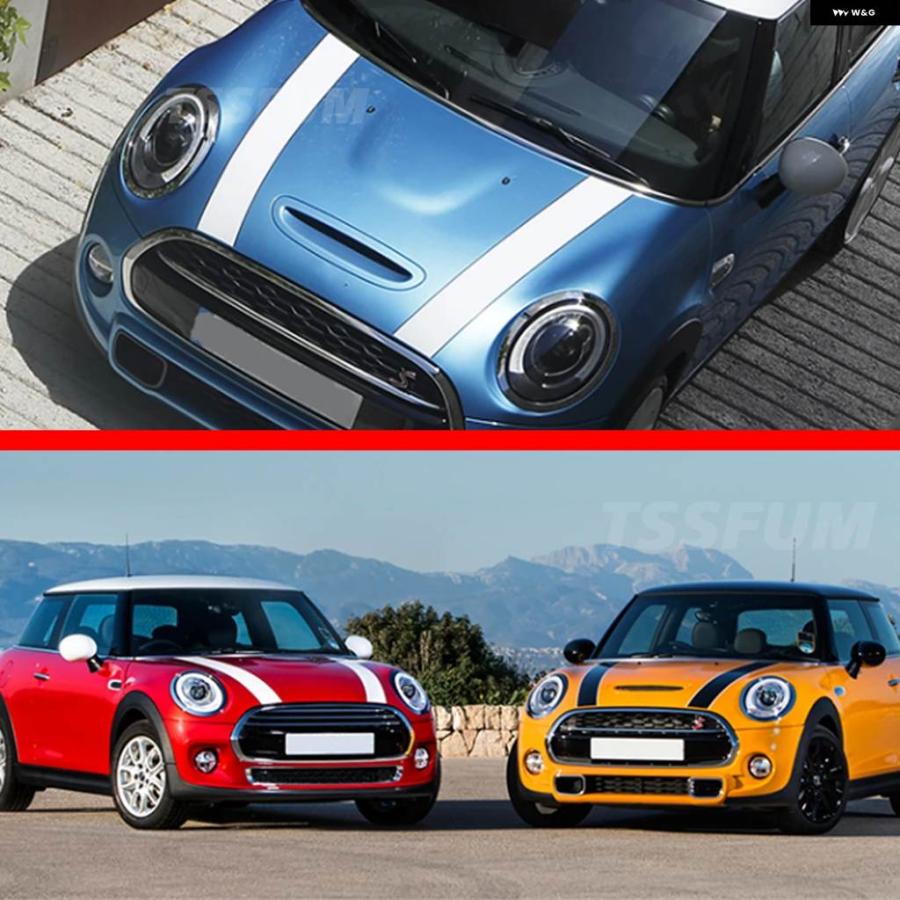 並行輸入品 車 エンジン フード ボンネット ステッカー ミニ クーパー S JCW R55 R56 R60 R61 F54 F55 F56 F60 カントリーマン ストライプ | ブランド登録なし | 18