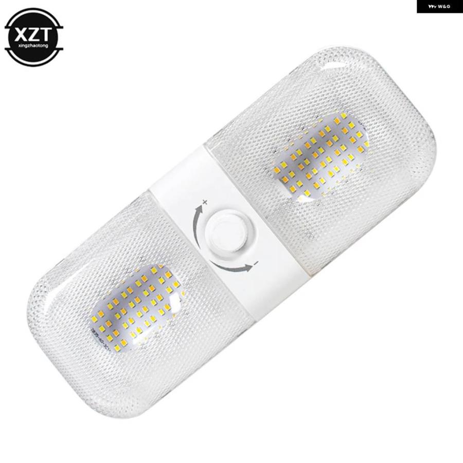 並行輸入品 12/24V 120LED ハイライト RV 読書灯 スイッチ キャブ天井ドームライト 3色可変温度調光可能 キャビンインテ リアランプ | ブランド登録なし | 04