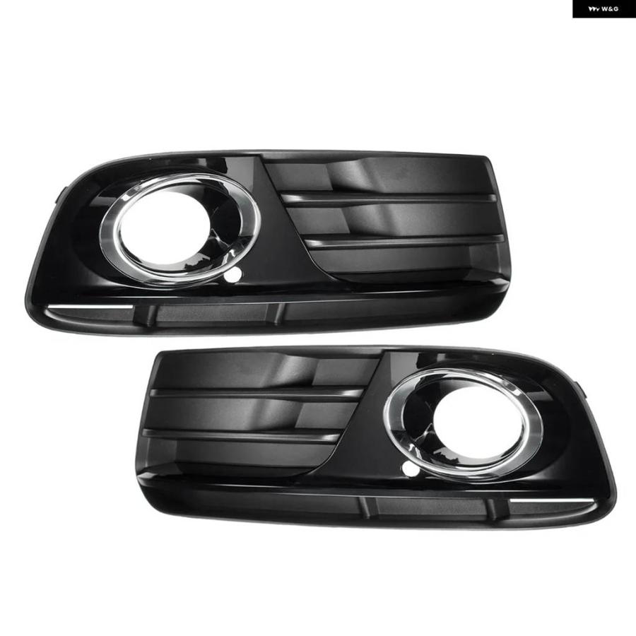 並行輸入品 ブラック フロント バンパー グリル アウディ Q5 2013 - 17 フロント バンパー フォグライト ランプ カバー グリル 8R0807681の画像