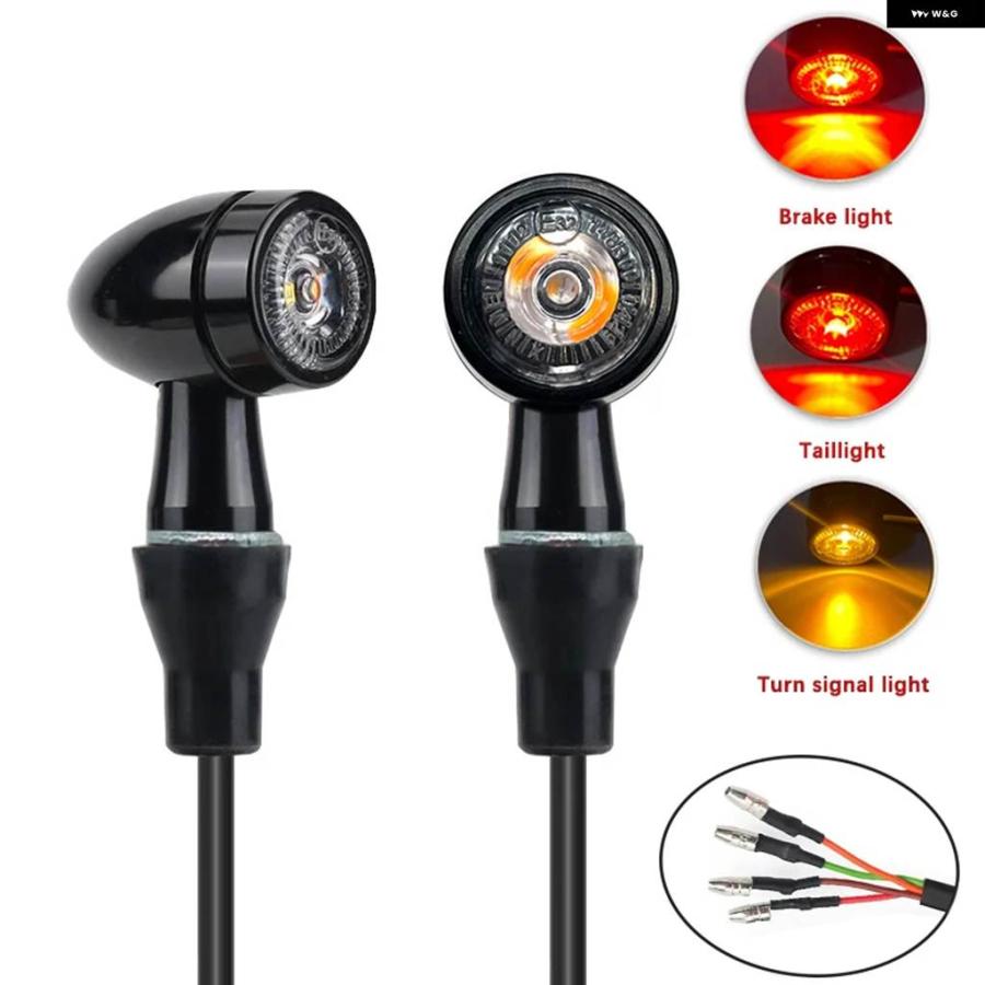 並行輸入品 E32 EMARK バレット マイクロ LED ウィンカーライト 3IN1 ウィンカー インジケーター リアブレーキ ストップ テールライト ハーの画像