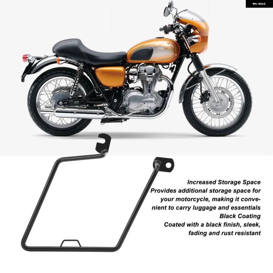 並行輸入品 オートバイ サイド サドルバッグ サポー トラック サイドラゲッジ キャリア ラック KAWASAKI W400 W650 W800_4