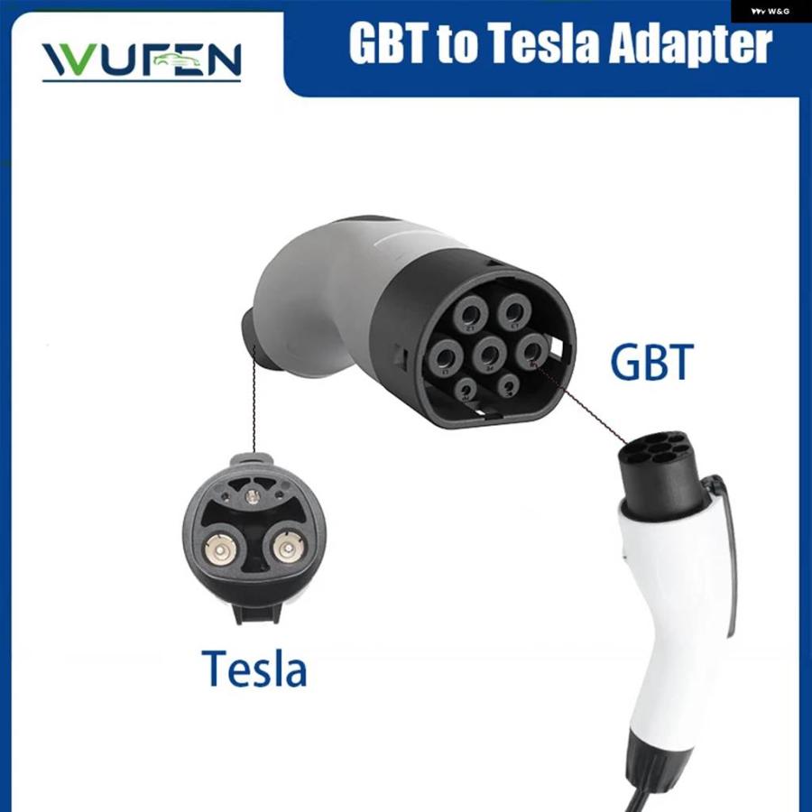 並行輸入品 WUFEN GBT - TESLA TPC NACS アダプター 2023 モデルY X S 電気コネクター カー 32A 250V アダプター 7KWの画像